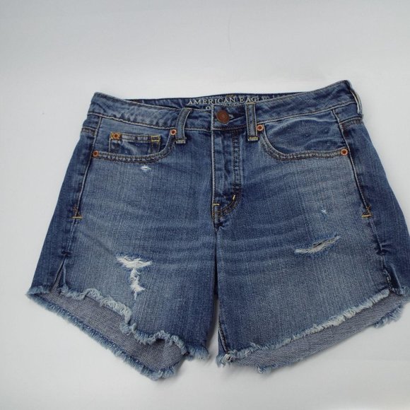 American Eagle Distressed Denim Shorts - Picture 1 of 15